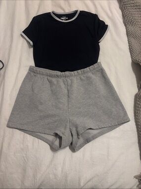TNA Light Heather Gray Athletic Lounge Shorts